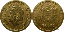 Monaco - Principauté - Louis II - 1 Franc ND (1945) - SUP Nettoyée - Mon6128 - 1922-1949 Luigi II