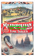 R541729 Metropolitan Railway Time Tables And Guide. Dalkeith Publishing. Card No - Welt
