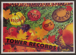 Carte Postale (Tower Records) Illustration : Maria Gregoire (dinde - Citrouille - Pomme) - Reclame
