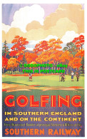R542020 Golfing In Southern England And On The Continent. Southern Railway. Dalk - Welt