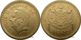 Monaco - Principauté - Louis II - 1 Franc ND (1945) - SUP/AU58 - Mon6536 - 1922-1949 Louis II