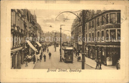 12555098 Reading Broad Street Tram Tucks Postcard  - Other & Unclassified