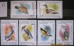 ROMANIA ~ 1985 ~ S.G. NUMBERS 4936 - 4941. ~ 'LOT B' ~ BIRDS. ~ MNH #03560 - Nuevos