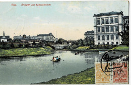 Riga Anlagen Am Laboratorium Circulée En 1911 - Letland