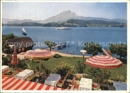 12534100 Luzern Seeburg Hermitage Hotel Restaurant Am See Vierwaldstaettersee Fa - Sonstige & Ohne Zuordnung