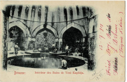 Brousse - Bursa Intérieur Des Bains De Yeni-Kaplidja Circulée En 1901 - Türkei