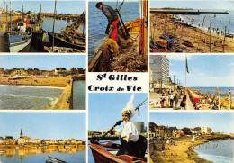 SAINT GILLES CROIX DE VIE Le Port De Croix De Vie La Peche Au Chalut 28(scan Recto-verso) MA2112 - Saint Gilles Croix De Vie
