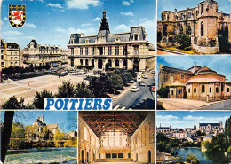 POITIERS Hotel De Ville Palais Des Comtes Du Poitou Eglises St Hilaire Le Grand  Montierneuf 9(scan Recto-verso) MA2121 - Poitiers