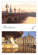 BORDEAUX Le Pont De Pierre La Place De La Bourse 15(scan Recto-verso) MA2119 - Bordeaux