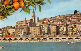 MENTON Vue Pittoresque Sur Le Vieux Menton Les Plages Des Sablettes 14(scan Recto-verso) MA2117 - Menton