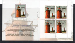 LIGHTHOUSES - LATVIA - 2008 - Akmenraga Lighthouse  Booklet Complete MNH   Sg £22 - Phares