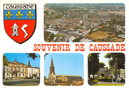 CAUSSADE Vue Generale La Mairie L Eglise L Esplanade 17(scan Recto-verso) MA2127 - Caussade