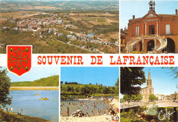 LAFRANCAISE Vue Generale La Mairie Le Lac La Piscine L Eglise 10(scan Recto-verso) MA2127 - Lafrancaise