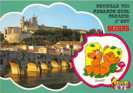 BEZIERS Reveille Toi Regarde Quel Paradis C'est Beziers 25(scan Recto-verso) MA2125 - Beziers