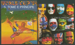 Sao Tome E Principe (St. Thomas & Prince) 1993 Football Soccer World Cup 2 S/s MNH - 1994 – Verenigde Staten