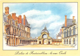 Palais De FONTAINEBLEAU La Cour Ovale  25(scan Recto-verso) MA2147 - Fontainebleau