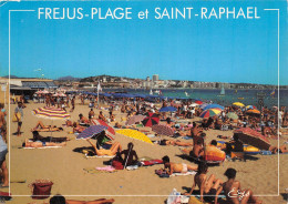 FREJUS PLAGE Et Saint Rapahel Au Premier Plan La Plage De Frejus Plage Au Loin Saint Raphael 6(scan Recto-verso) MA2143 - Frejus