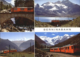 12522340 Berninabahn Lago Bianco Morteratsch Berninagruppe Alp Gruem Eisenbahn - Autres & Non Classés