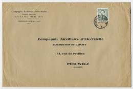 OCB 1073 Boudewijn Marchand 9fr. Op Brief Groot Formaat - Driedubbel Briefport. - 1953-1972 Lunettes