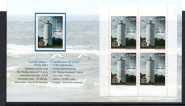 LIGHTHOUSES - LATVIA - 2016 - Ovisu Baka Lighthouse  Booklet Complete MNH   Sg £26 - Leuchttürme