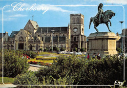 CHERBOURG Les Jardins De La Place Napoleon La Statue De Napoleon 1er  29(scan Recto-verso) MA2195 - Cherbourg