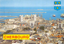 CHERBOURG Vue Generale Sur La Ville La Gare Maritime Et La Rade 19(scan Recto-verso) MA2195 - Cherbourg