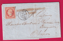 N°16 TTB PC 1771 LOUDUN VIENNE POUR CHINON INDRE ET LOIRE 1857 LETTRE - 1849-1876: Periodo Classico