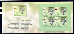 BIRDS - LATVIA - 2019 - Europa Birds  Booklet Complete MNH   Sg £25 - Palomas, Tórtolas