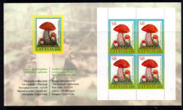 FUNGI  - LATVIA - 2008- Fungi Booklet Complete MNH   Sg £21 - Paddestoelen