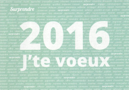 2016 J TE VOEUX 1(scan Recto-verso) MB2311 - Werbepostkarten