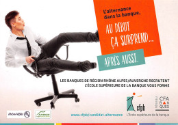 CAFA BANQUES L Alternance Dans La Banque Rhone Alpes Auvergne 2(scan Recto-verso) MB2314 - Reclame