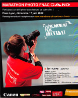 MARATHON PHOTO FNAC CANON 10(scan Recto-verso) MB2316 - Advertising