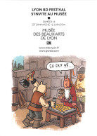 LYON BD FESTIVAL S Invite Au Musee Des Beaux Arts De LYON 6(scan Recto-verso) MB2318 - Reclame