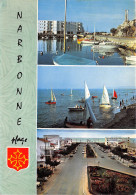 NARBONNE PLAGE Le Port Brossolette Ses Voiliers Le Boulevard De La Mediterranee 23(scan Recto-verso) MB2327 - Narbonne