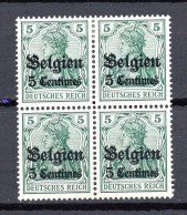 Belgique 1914 Occupation Allemande Neufs**/*  Bloc De 4xN°5  0,30 €    (cote ?) - OC1/25 Generaal Gouvernement