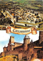 CARCASSONNE Vue Aerienne De La Cite Et La Porte Narbonnaise  21(scan Recto-verso) MB2342 - Carcassonne