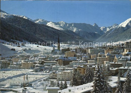 12508904 Davos GR Winterpanorama Eisbahn Buehlenhorn Tinzenhorn Piz Michel Albul - Autres & Non Classés