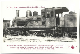 TRAIN - LES LOCOMOTIVES FRANCAISES (Etat) - Machine N° 220-909 - Treni