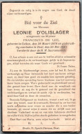 Bidprentje Kallo - D'Olislager Leonie (1878-1940) - Images Religieuses