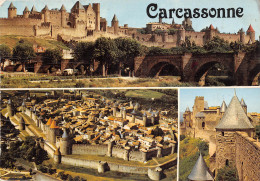 LA CITE DE CARCASSONNE Vue Generale Vue Aerienne Les Remparts 26(scan Recto-verso) MB2349 - Carcassonne