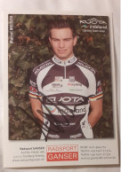 Autographe Marcel Meisen Kuota Indeland 2010 - Cyclisme