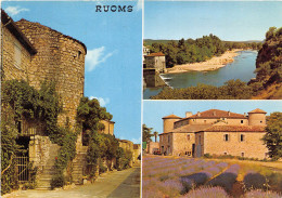 RUOMSLes Tournelies Baignade Dans L Ardeche Le Chateau 2(scan Recto-verso) MB2355 - Ruoms