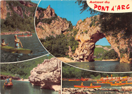 LES GORGES DE L ARDECHE Le Pont D Arc Creuse Par Les Eaux Dans Le Rocher 10(scan Recto-verso) MB2355 - Vallon Pont D'Arc