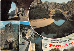 A Vallon Pont D Arc Les Tunnels Le Pont D Arc Chapelle De Chames Route En Corniche 17(scan Recto-verso) MB2357 - Vallon Pont D'Arc