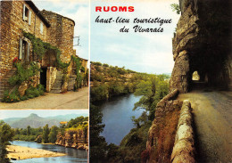 RUOMS Le Vieus Village Le Rocher De Sampzon Et Le Defile 25(scan Recto-verso) MB2361 - Ruoms