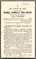 Bidprentje Kanegem - Van Hecke Maria Camilla (1883-1942) - Images Religieuses
