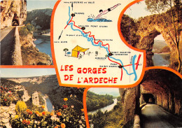 LES GORGES DE L ARDECHE ROUTE DU PONT D ARC LE PONT D ARC ROCHER DE LA CATHEDRALE 1(scan Recto-verso) MB2377 - Autres & Non Classés