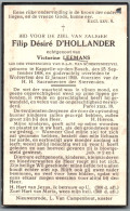 Bidprentje Kapelle-o/d-Bos - D'Hollander Filip Désiré (1868-1940) - Santini