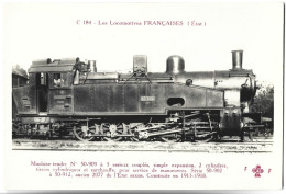 TRAIN - LES LOCOMOTIVES FRANCAISES (Etat) - Machine N° 50-909 - Trains