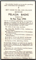 Bidprentje Kapellen - Baens Pelagia (1858-1952) - Santini